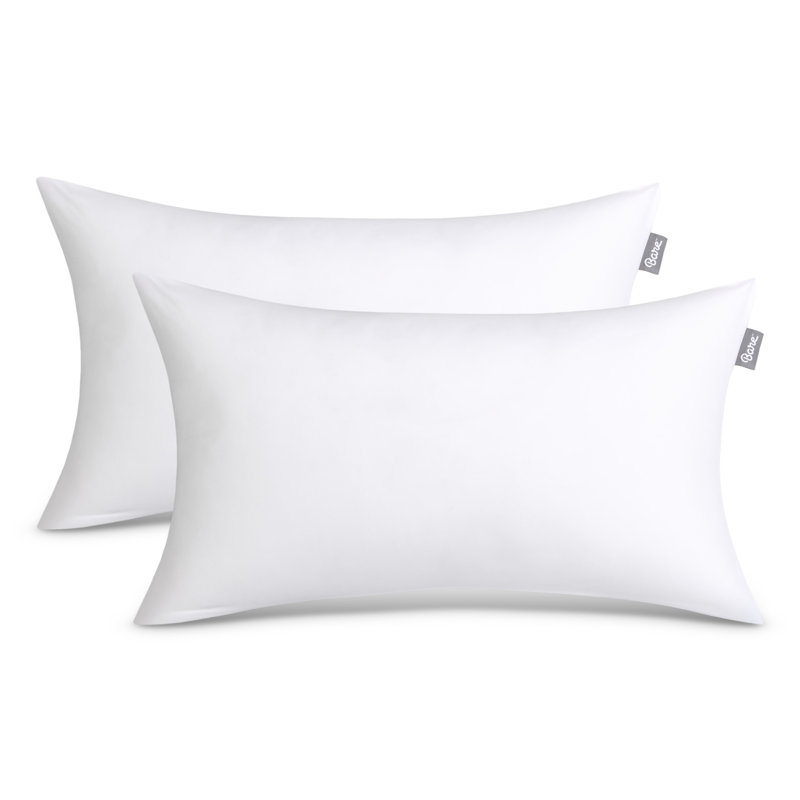 White Throw Pillow Inserts (Set of 2), Rectangle 12"H x 24"W