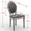 Chaises de salle à manger grises Sw1739gy, de 2, avec structure en bois massif et haute pour un confort optimal, 2 pieds décoratifs en velours Sw1739gy-492433507