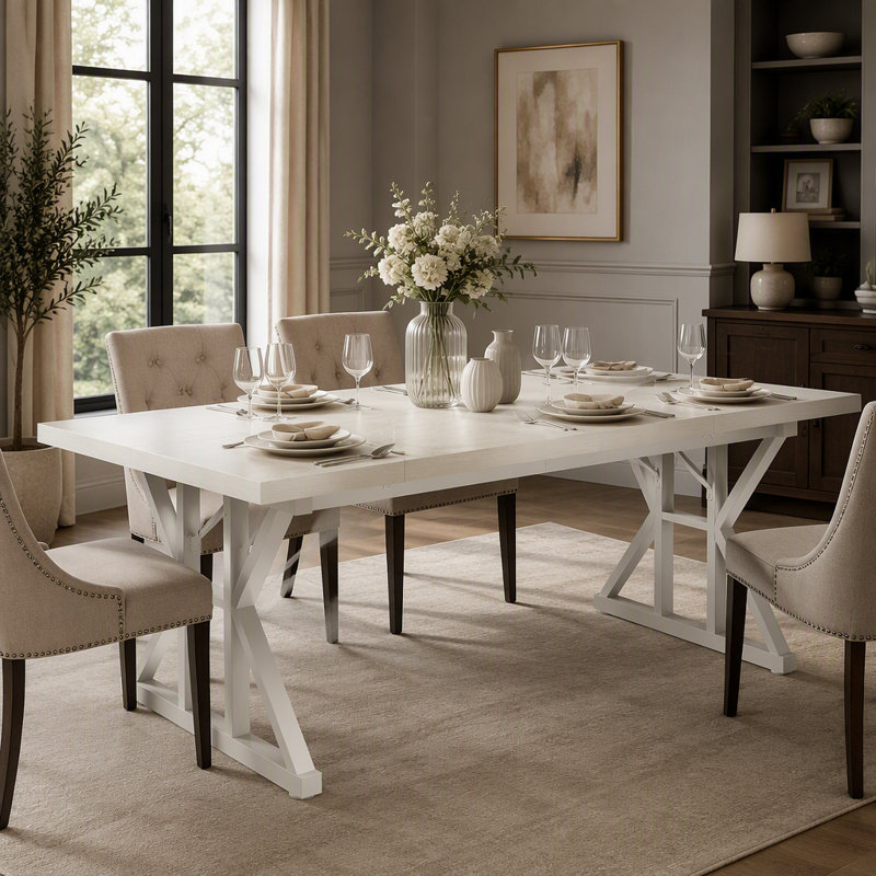 Table de salle à manger, Blanc
