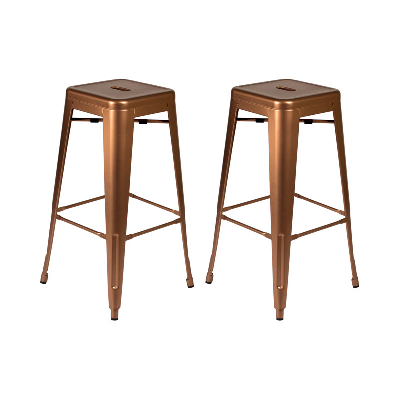 Tabouret de bar et de comptoir Crawford, Cuivre, Tabouret de bar (siège d’une hauteur de 30,5 p