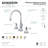 Kingston Brass Governor Two-Handle 3-Hole Deck Mount Widespread Bathroom Faucet with Brass Pop-Up Drain-29462918-71842376