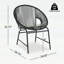 Ensemble de 2 chaises d'extérieur en osier de patio-1140825687
