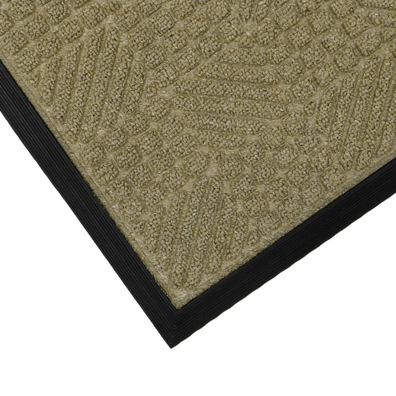 Non-Slip Geometric Indoor Doormat, Beige
