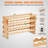 36 Bottle Stackable Modular Wine Rack, 4-Tier Solid Bamboo Wood Storage Racks, Floor Freestanding Wines Holder Display Shelf, Wobble-Free Shelves for Kitchen, Bar, and Cellar (Natural Color)-195008516