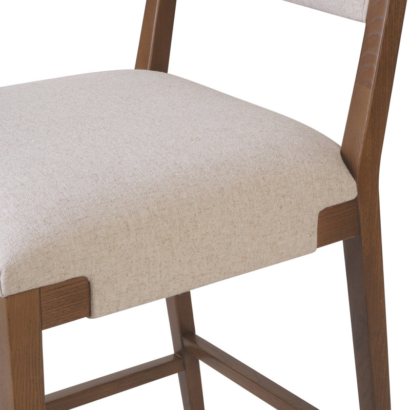 Tamari Stool-Sonoma Chestnut-Bar, Bar Stool (31.26" Seat Height), Cream Linen Blend, Brown