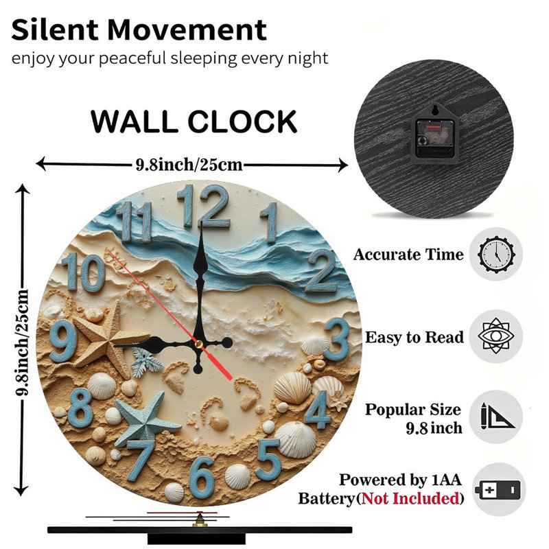 Horloge murale plage