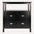 Etchison Black Finish Buffet Cabinet With Aluminum Pulls, 35.81" H X 35.79" W X 17.82" D