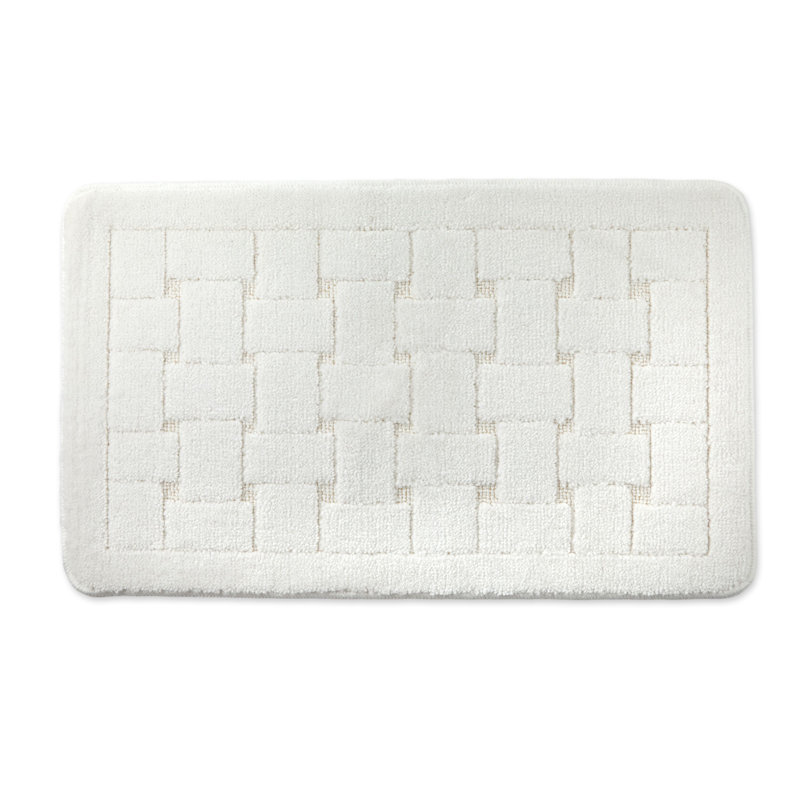 Architha Polypropylene Plastic Non-Slip Bath Mat, White