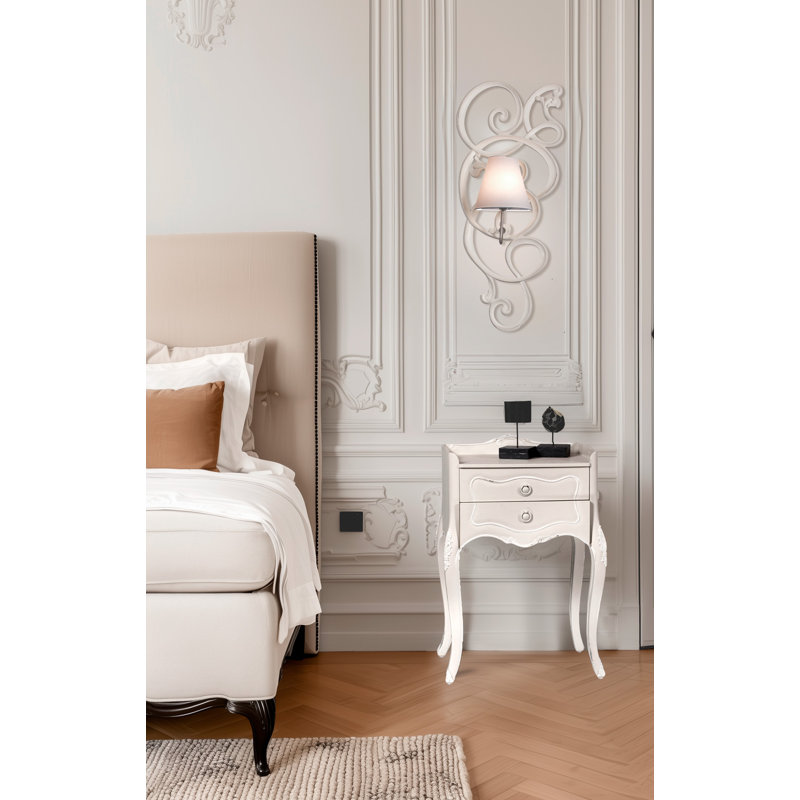 47cm W Solid Wood Bedside Table