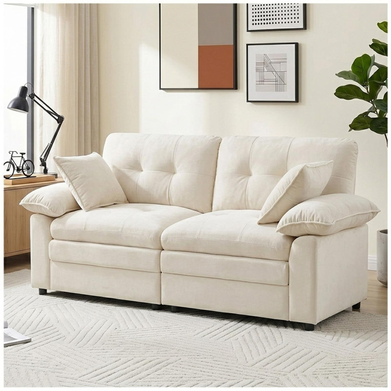 Canapé 84 po Chenille, Gris foncé