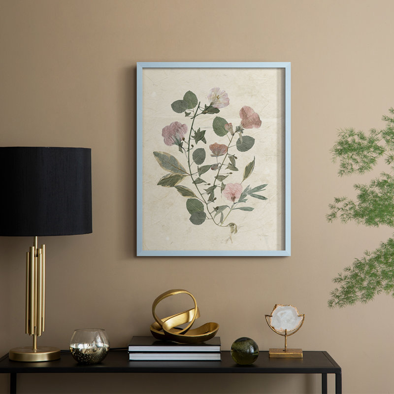 Pressed Arrangement I, reproduction encadrée - bois massif, Bleu, H 30 po x l 24 po