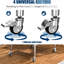 Table de travail de 24 po x 30 po en acier inoxydable avec roulettes et tablettes réglables, idéale pour un hôtel-restaurant, une cuisine commerciale à installation rapide