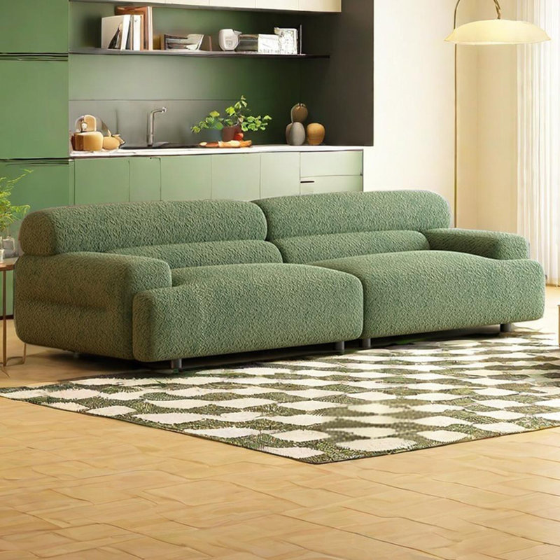 CanapÃ© franÃ§ais, H 28,34 po x l 110,23 po x P 37,4 po, 4, Vert