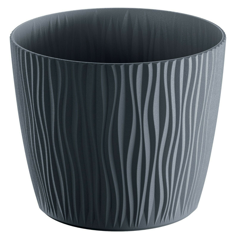 Heinen Pot Planter, Black, 10.8cm H x 12.9cm W x 12.9cm D