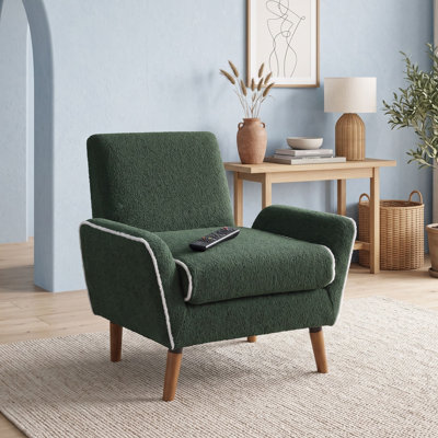 Fauteuil d'appoint rembourré avec pieds