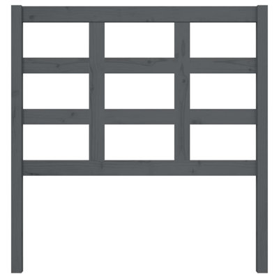Selimah Headboard Grey 95.5x4x100 cm Solid Pine Wood