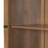 83"Tall Walnut Modern Farmhouse Bookshelf with LED Light & Adjustable Shelves