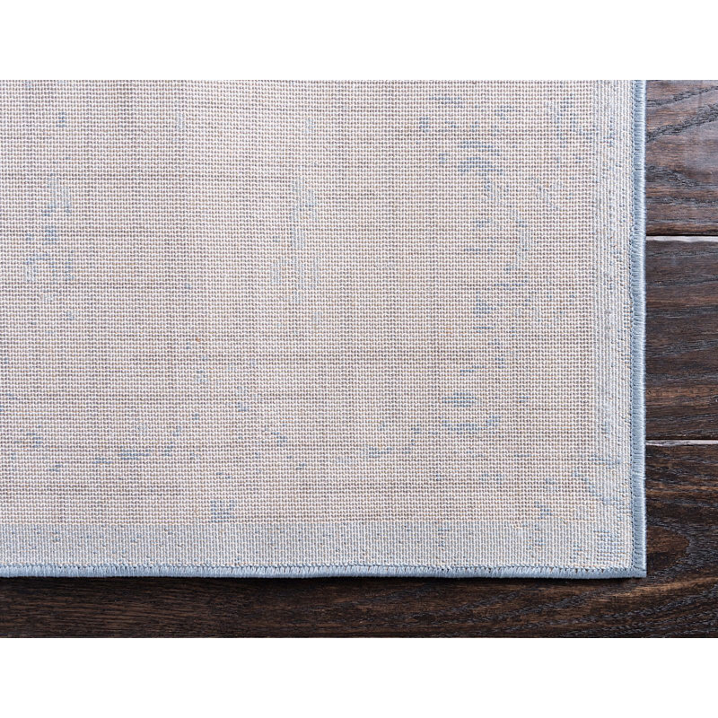 Bleu oriental/Ivoire Tapis décoratif Glencoe, Rectangle 4 pi x 6 pi