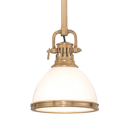 Randolph 1 - Light Pendant, Aged Brass, 10"