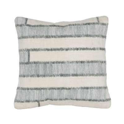 Ashma Handwoven PET Yarn Pillow, Seafoam Green