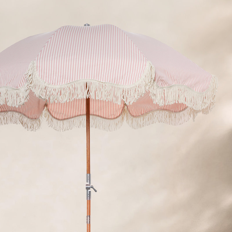 PREMIUM BEACH UMBRELLA - LAURENS NAVY STRIPE, Lauren's Pink Stripe