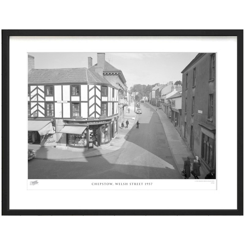 Chepstow, Welsh Street 1957 - Single Picture Frame Print, 40cm H x 50cm W x 2.3cm D