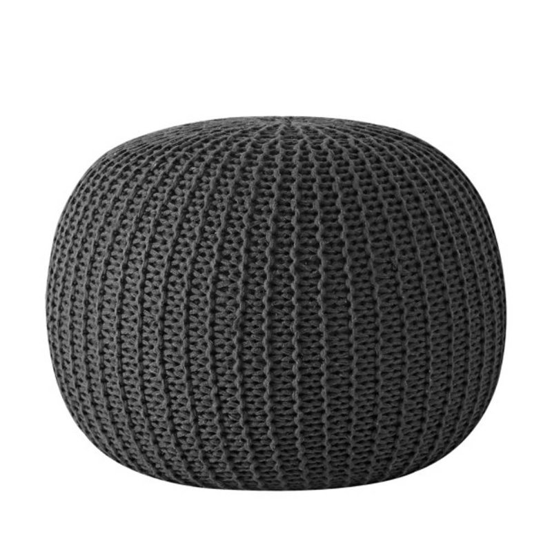 Bramble Upholstered Pouf, Grey