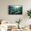 «River Delta» stylisé, art mural sur toile bleu sarcelle et or-1750721810