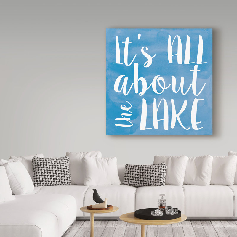 Keishawna «Lake», art textuel sur toile tendue, H 14 po x l 14 po