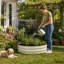 Lit de jardin surélevé en métal 2,5 pi x 2,5 pi Cotilla-2066826819