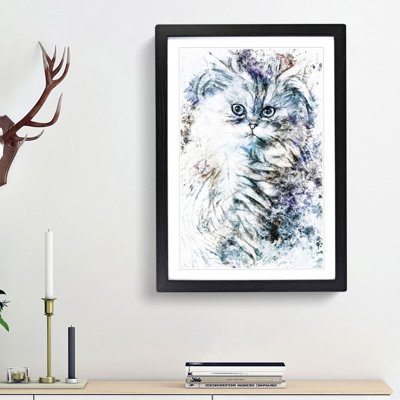 Persian Cat in Abstract - Picture Frame Painting Print
