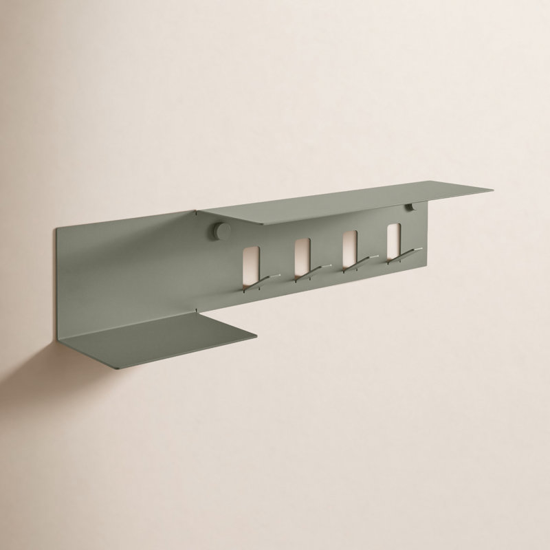 Hall Pass 4-Hook Coat Rack, Black