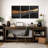 Black and Gold Modern Abstract Artwork, Living Room Pictures, Framed Canvas Giclee Print Wall Art-103627986-103628014