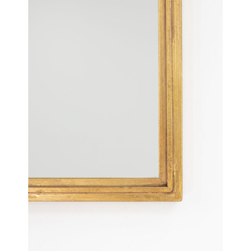 Tiffany Flat Metal Wall Mirror, Gold Leaf