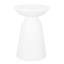 Table de bout d'extérieur moderne en métal - grande taille, blanc, fer, 15,1 po x 15,1 po x 20,9 po, sans assemblage, blanc-799702181