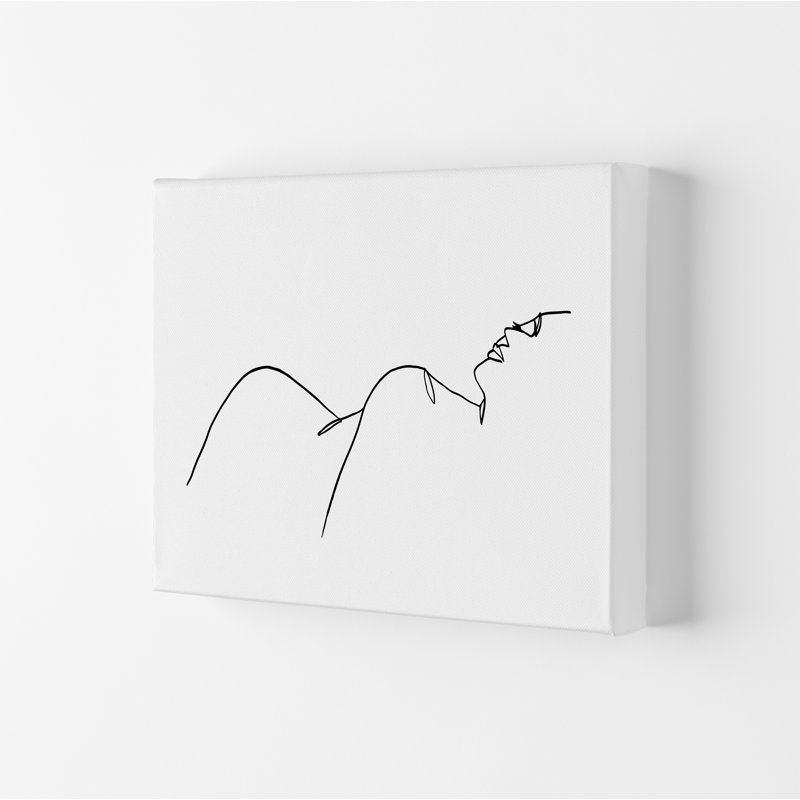 Female Lying One Side - Print, 42cm H x 29.7cm W x 4cm D, Wrapped Canvas