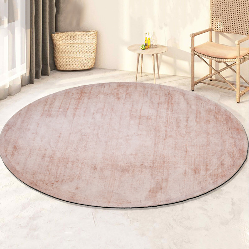 Round Anujin Solid Colour Hand Woven 115cm X 115cm Area Rug