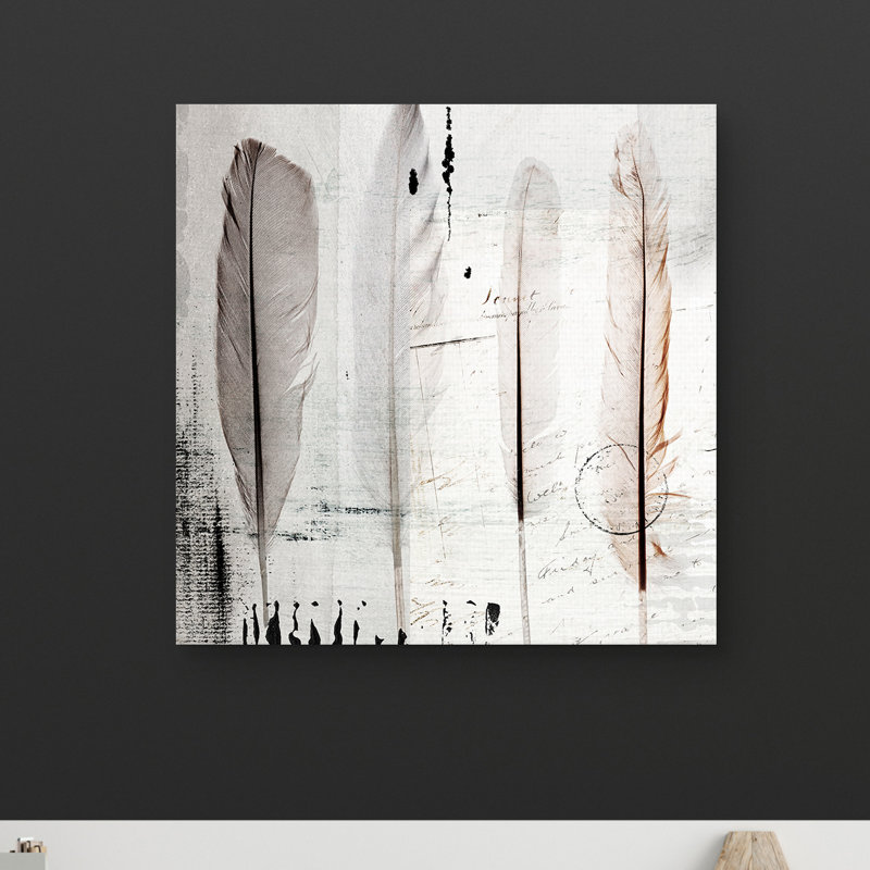 «Four Feathers I», impression sur toile tendue