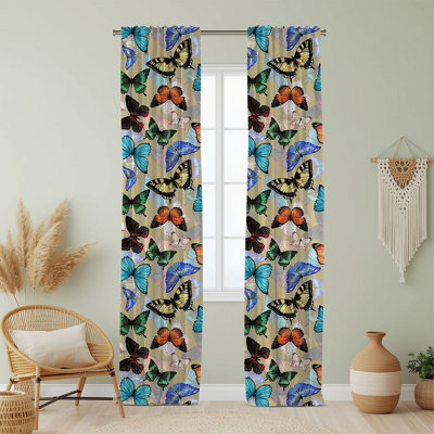 Semi Sheer Animal Print Curtain Single Panel