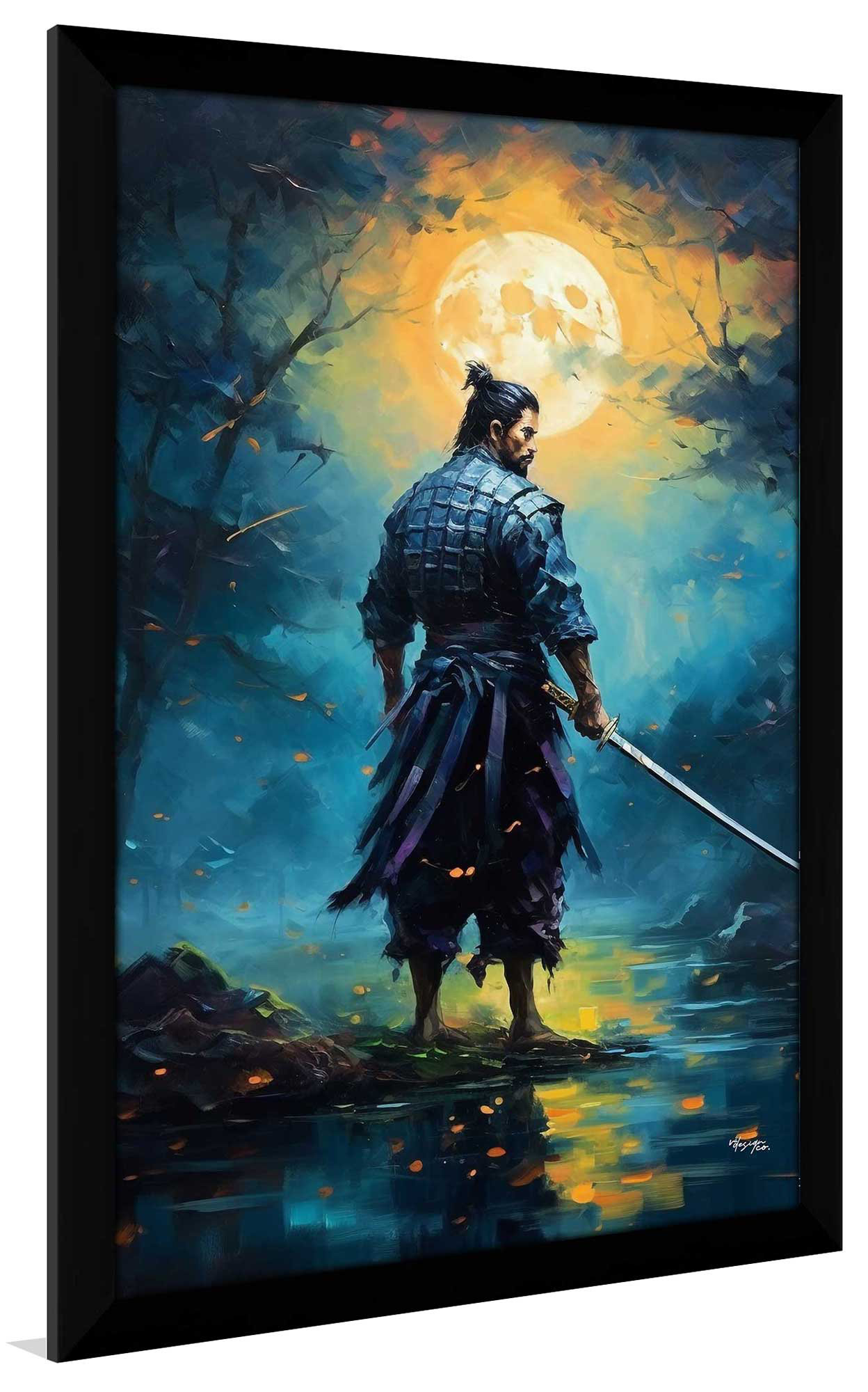 Samurai, A Powerful Feudal Japan Military Caste V3 by V2 Design Co. Print on Acrylic Wildon Home Size: 39.5 H x 27.5 W x 0.75 D