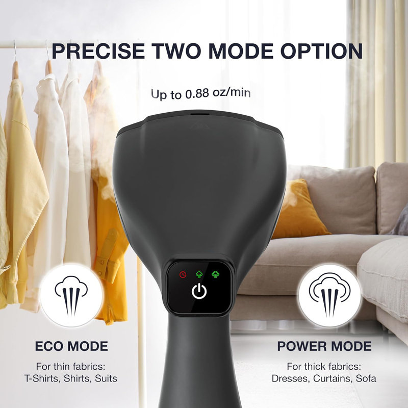 LEBENLANG 1500W Quick Hand Steamer For Clothes With 2 Steam Modes, Black