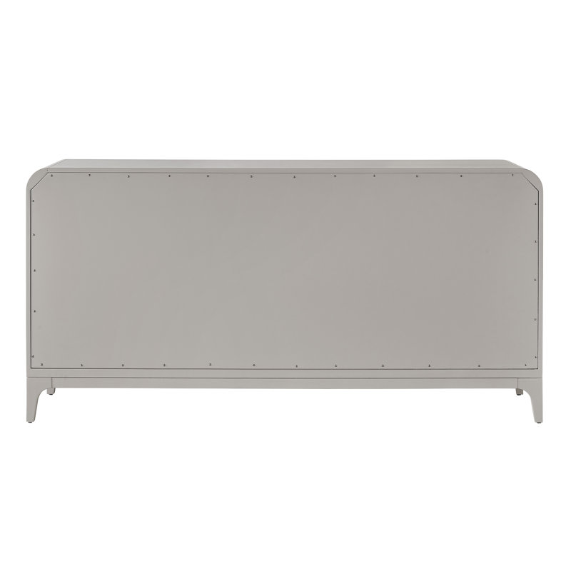 70" Immersion 6 Drawer Burl Front Dresser