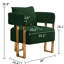 Chaise de salon avec pieds élégants en métal doré et revêtement en molleton chaud doré pour le vestiaire, le bureau,