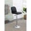 Tabouret de bar noir en similicuir avec style moderne et siège réglable