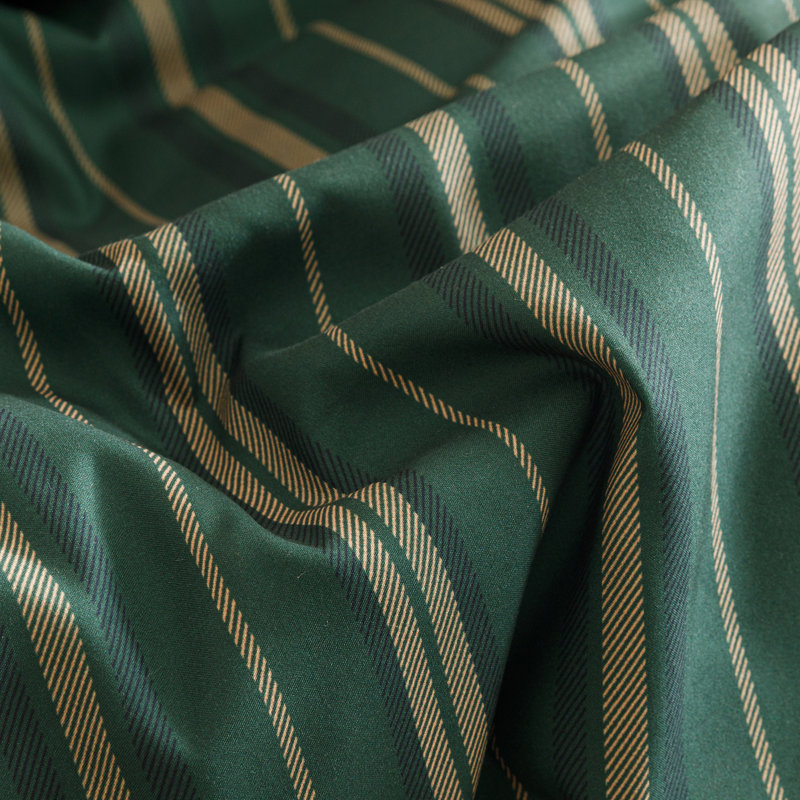 Comforter Set Geometric Bedding Set 3 Pieces Strips Grid Comforter Set, Twin Comforter + 2 Pillowcases, Green Striped