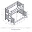 Fireside Lodge WoodShop Panel Bunk Bed - Queen/Single - Ladder Right