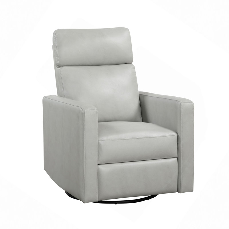 Fauteuil pivotant, inclinable, confortable, coulissant, mouvement, mobilier de salon, luxueux revêtement en similicuir fumé