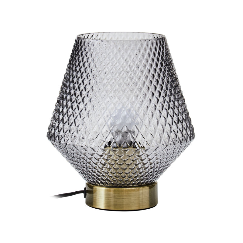 Lamira Glass Novelty Lamp, Grey