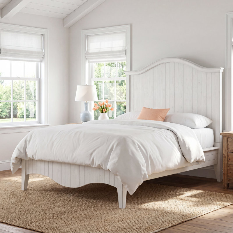 Ramey Solid Wood Standard Storage Bed, California King, White Wash