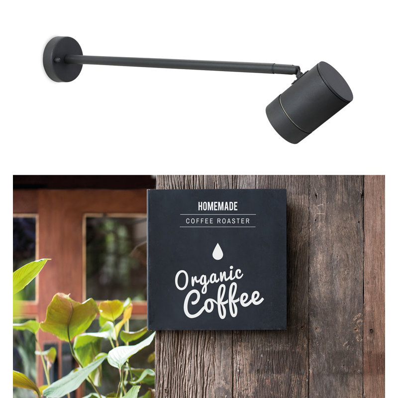 10cm H Outdoor Armed Sconce